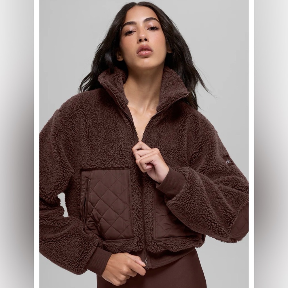 New Alo Sherpa Edge Bomber. Brownstone. NWT SZ Large.